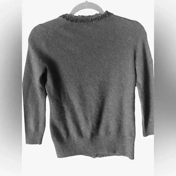 J. Crew Wool and Cashmere Button Up Cardigan Black - Picture 4 of 7